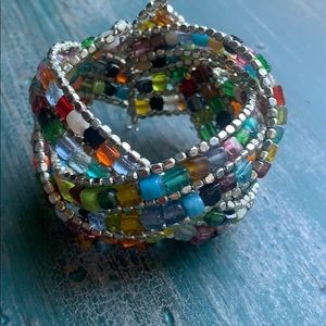 Colorful Beaded Boho Cuff Bracelet 🦋 3/$25